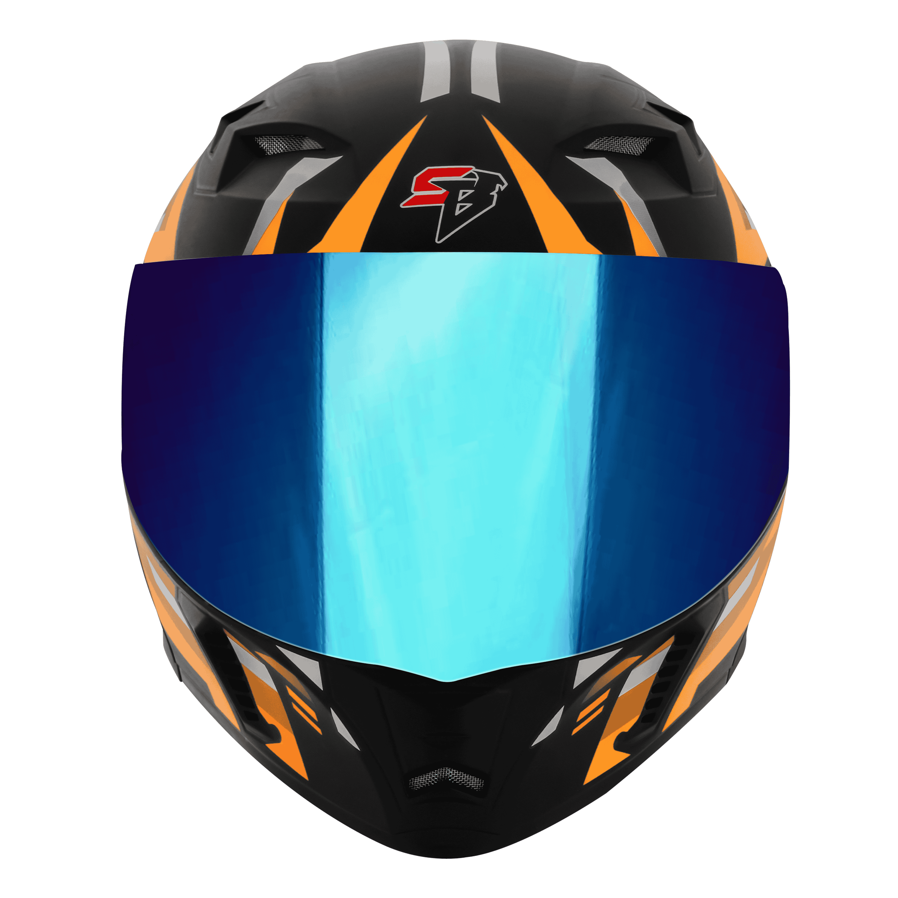 SBA-20 SHIELD X GLOSSY BLACK WITH ORANGE